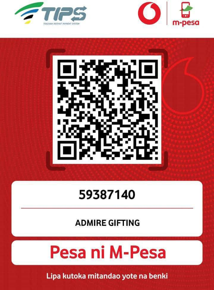 M-Pesa TIPS QR Code — scan to pay Lipa Namba 59387140